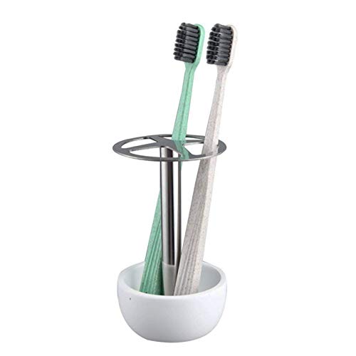 Dullrout Toothbrush Holder Stand, Multi-Functional Toothbrush Holder For Bathroom Vanity Countertop, Stainless Steel Divided, Stylish Design, Holds 4 Standard Brushes, Ideal For Home, Hotel #TOP6