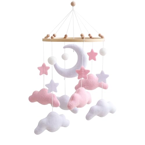 Cloud Crib Mobile Toy -Nursery Mobile |xr[xbhr[|ꎞ~c|͊Ō쎺̒j̎q̋̑̋̃xbhTCh̖̏̂̂߂̂Ȃ߂悤ȃQ[܂-45x23cm