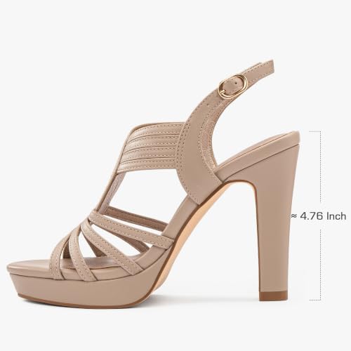Image of Platform Heels for Women Sandals Dressy Sparkly Rhinestone Chunky