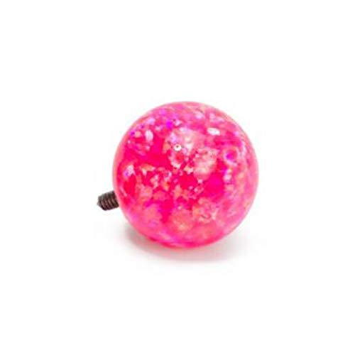 Painful Pleasures 14G - 12G Internally Threaded Opal Replacement Ball - 5Mm - Price Per 1-5Mm ~ 3/16"-Deep Violet (9) #TOP7