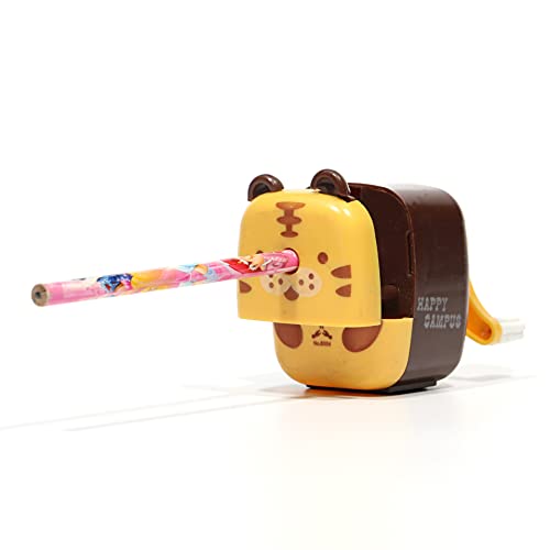 Taille-crayon manuel tigre pour enfants à manivelle - 3