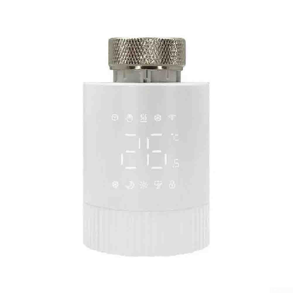Valvola termostatica intelligente per radiatore zigbee con display a LED, TRV programmabile per riscaldamento a risparmio energetico, controllo remoto della temperatura tramite app tuya, M30 x 1,5