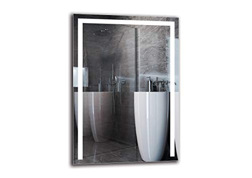 Espejo LED Premium - Dimensiones del Espejo 70x100 cm - Espejo de baño con iluminación LED - Espejo de Pared - Espejo de luz - Espejo con iluminación - ARTTOR M1CP-36-70x100 - Blanco cálido 3000K