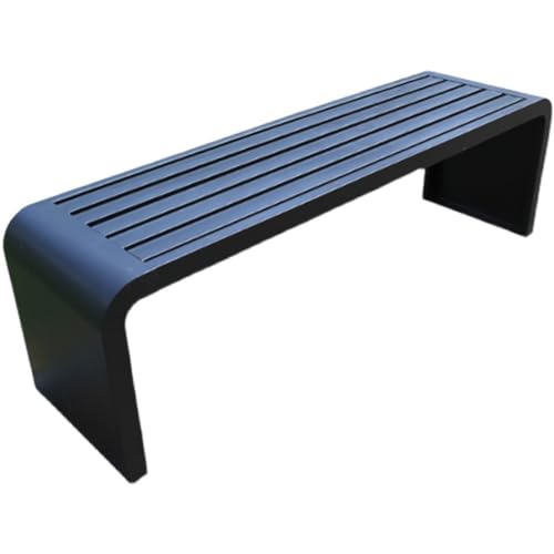 Banc de jardin sans dossier noir de 99 cm pour deux personnes Générique