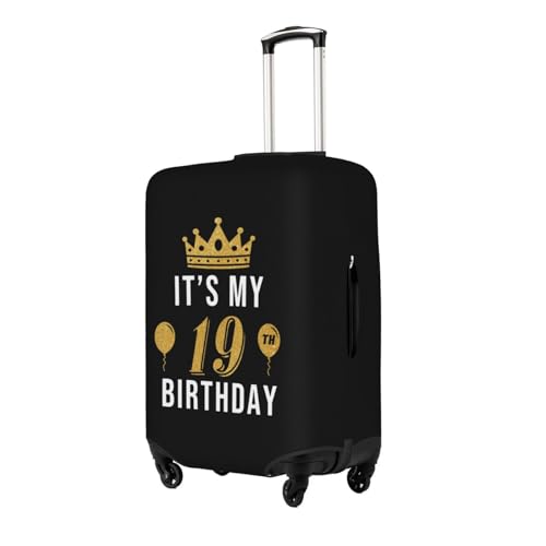 Travel Luggage Cover It‘s My 19th Birthday Fashion Washable Baggage Suitcase Protector Fit For Luggage Medium2