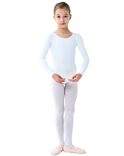 Finihen Girls Leotard Basic Long Sleeve Ballet Dance Leotard (2T-14 Years) Multiple Colors