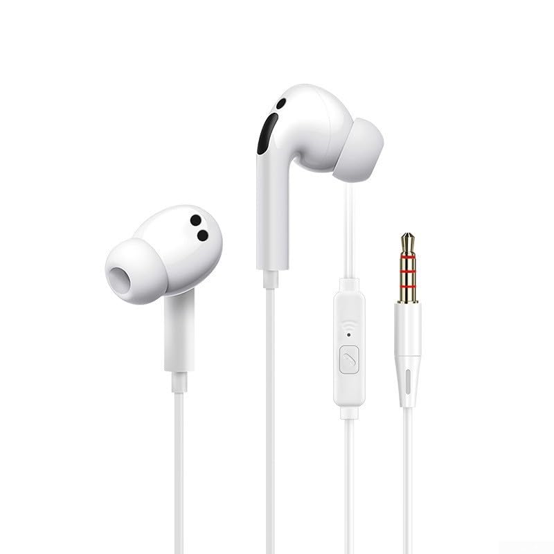 Whychstore Auriculares de control de llamadas en línea con sonido de subwoofer, adecuados para tabletas y teléfonos inteligentes