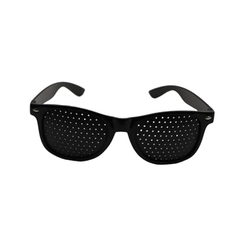 Gafas Estenopeicas Lokxmve 1 Piezas Gafas Reticulares Negro con Diseño de Rejilla para Entrenamiento Ocular y Mejora de la Visión