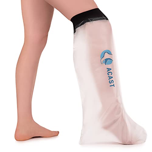 ACAST Leg Cast Cover for Shower - Waterproof Cast Cover for Injuries & Plaster, Reusable Leg Protector For Knee, Ankle, Foot - Free E-book Included