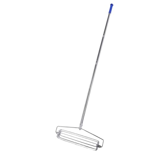 Phefop Rastrello Antipulci di Sabbia, Strumento per Raccogliere Dadi in Acciaio Inossidabile 304, Impugnatura Ergonomica da 4,5 Piedi per Trappole di Sabbia, Raccolta di Detriti e Piccoli Oggetti