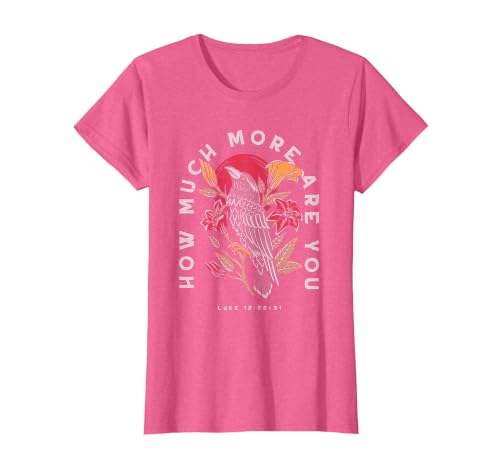 How Much More are You Ravens and Lilies T-Shirt, Women, Pink Heather, Large