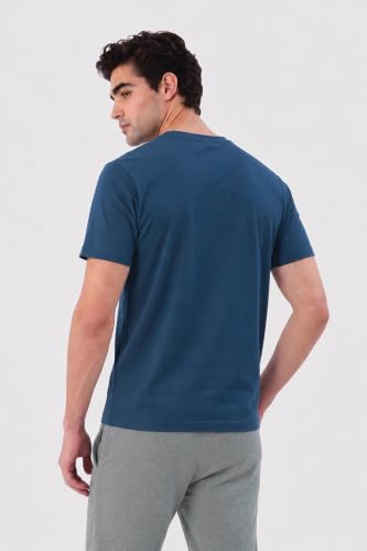 Image of Van Heusen Men's Crew Neck T-Shirt - Soft & Breathable Cotton | Regular Fit | Comfortable Everyday Casual Wear | Short Sleeves | Summer Favorite |Solid Colors | Style 60052|Available in Pack of 1 & 2