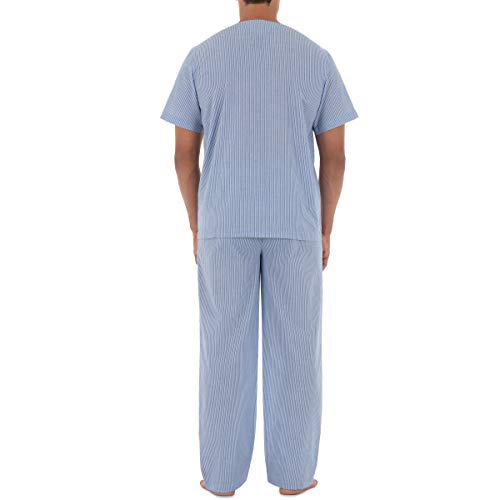 Fruit of the Loom Men's Broadcloth Short Sleeve Top and Long Pants Pajama Set2