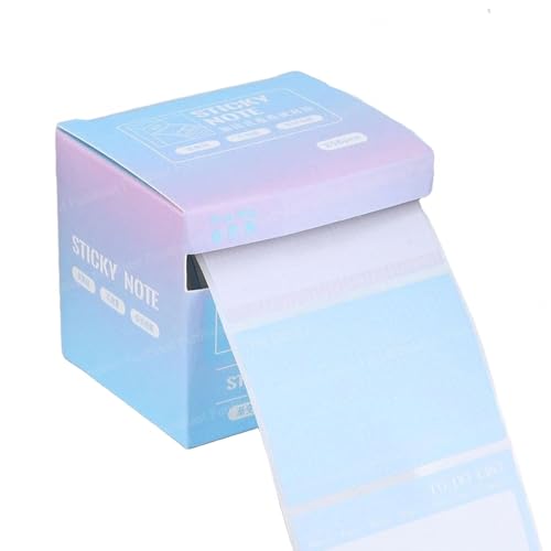 Image of FunBlast Sticky Notes Set - 256 Pcs Pull-Out With Dispenser, Self-Adhesive Memo Stickers, 8 Patterns Mini Pad for Office, School, Home (Blue)