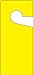 Accuform TAD833 Solid Color Blank Door Knob Hanger Tag, 9" Length x 4" Width x 0.015" Thickness, RP-Plastic, Yellow (Pack of 10)