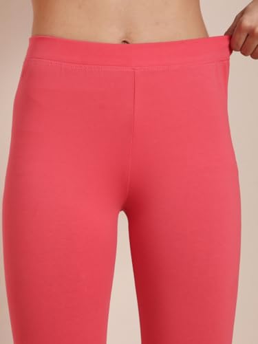 Image of TWIN BIRDS Super Stretchable Cotton Elasthane Fabric Ankle Length Leggings for Women