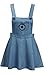 CutiePlusU Button Crotch Onesie Adult Romper Bodysuit Costume- Despicable Denim Overalls Skirt Blue XS