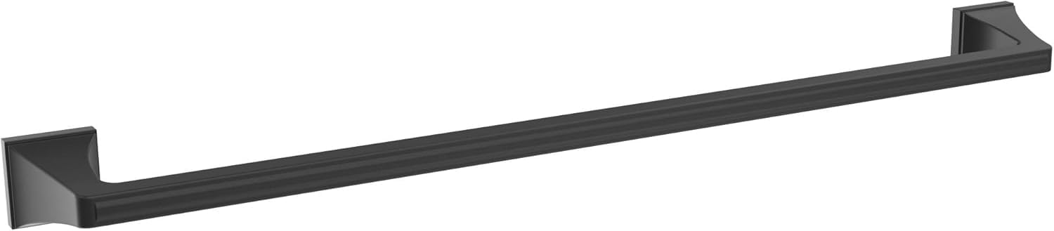 Amerock BH36024MB | Mat Siyah Havlu Çubuğu | 24 inç (610 mm) Havlu Askısı | Mulholland | Banyo Havlu Tutacağı | Banyo Donanımı | Banyo Aksesuarları