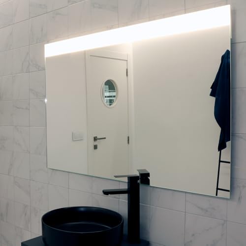 Aplike - Espejo de Baño 80 x 70 cm, Espejo con Luz LED, Luz Blanca Neutra (4000K), IP44 - Espejo Berlín