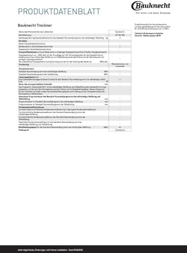Bauknecht BT 9RC WS Wärmepumpentrockner, 9 kg, Precision Dry – Intelligentes Trocknen, Adaptive Dry, HomeWhiz App, Startzeitvorwahl und Restzeitanzeige, Weiß