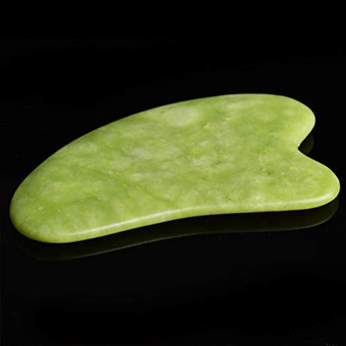 PIXNOR Rolo de jade para rosto, rolo de beleza facial de pedra, massageador reutilizável, raspador f