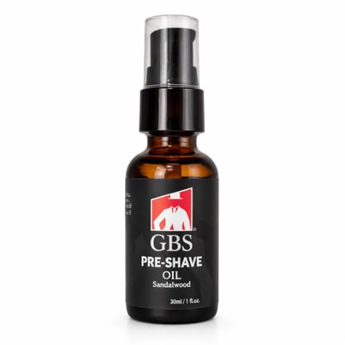 G.B.S Pre-Shave Oil for Sensitive Skin, Sandalwood, 1-Oz