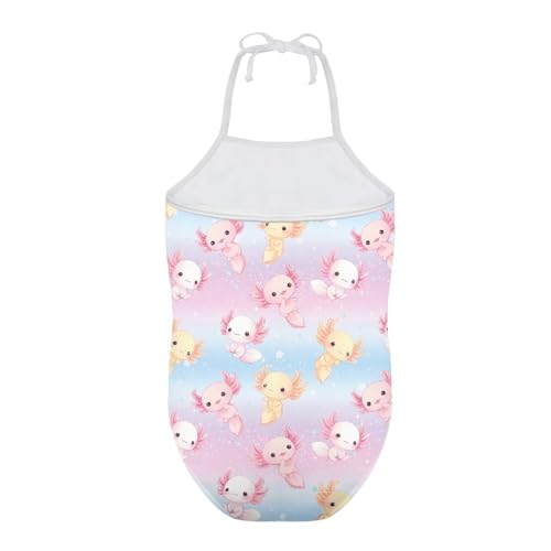 Image of Girls One Piece Swimsuit Summer Quick Dry Beach Sport Bathing Suit Halter Strap 1-10 Little Kids Toddler Swimwear