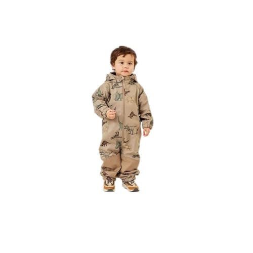 NAME IT Jungen Nmmalfa Suit Aop Fo Noos Regenanzug, Timber Wolf, 98 EU