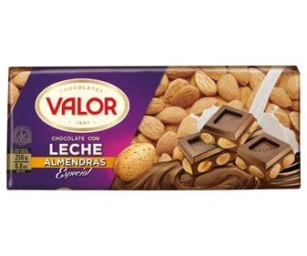 Chocolate almendrado especial con leche VALOR 250 g.