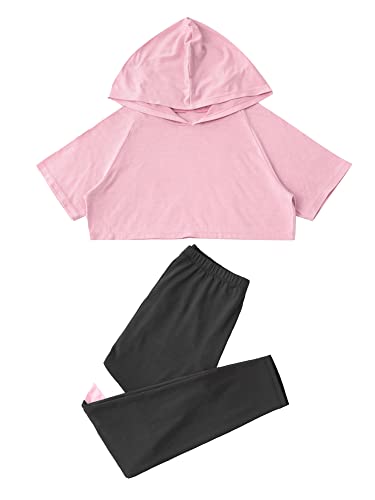 iEFiEL Kids Girls Athletic Activewear Set Gymnastics Leggings and Crop Tops Dance Costumes Gym Yoga Workout Outfits - Image 6