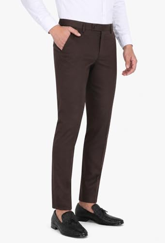 Image of Formal Pants for Men Office Wear - Premium Slim Fit Formal Trouser for Men, College Pant for Boys, Gents Bottom Formal wear for Office Meeting, Party, Gathering, Wedding