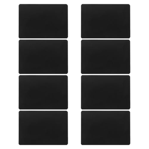 Cabilock Etiquetas de Precio Borrables Mini A7 8 Unidades Tarjetas Pizarra ABS Negras Mate Esquina Redondeada para Buffet Eventos Tienda Minorista y Exhibición de Alimentos