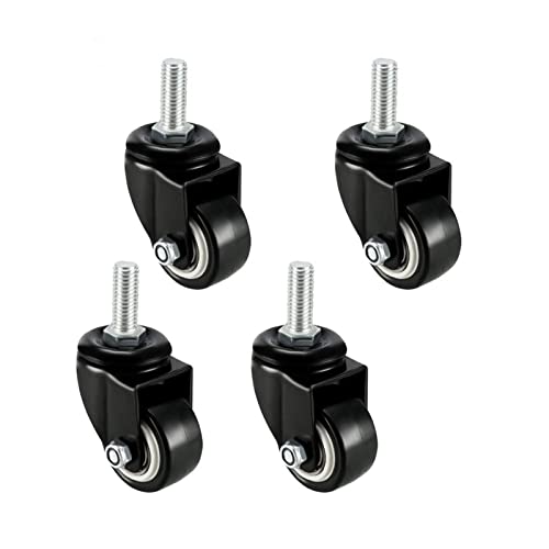 Ruedas giratorias M10x25mm de alta resistencia evitan ruidos y rayones en muebles 5 uds