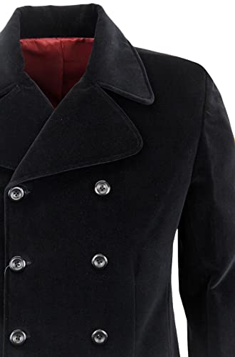Men's Double Breasted Jacket Classic Wear Coat Black Velvet Jacket Dinner Party Wear Blazer2