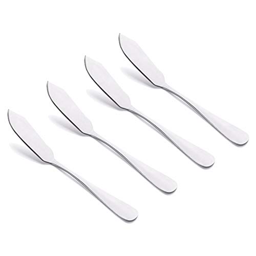 VANRA Kaasstrooier Mes Set 4-delig RVS Botermes Kleine Sandwich Kruiderij Jam Brood Crème Canape Messen Spatel 5.9 inch