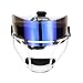 DUTYBOD Softball Face Mask Lightweight and Comfortable with Wide Field Vision fit All Ages - Durable and Safety Softball Face Mask Sets (White-Blue)