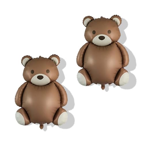 Lyvixora 2 PCS Matte Teddy Bear Foil Balloons - Large Gender Reveal Decorations, Adorable Baby Shower & Birthday Party Decor, Cute Balloons for Birthdays & Celebrations​​