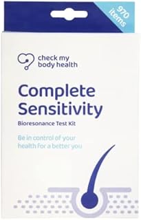 Check My Body Health Food Sensitivity Test Complete Sensitivity Bioresonance Test Tests 970 Sensitivities Health Food Allergy Test Kit Quick and Easy to Use Includes Food Diary Home Test Kit