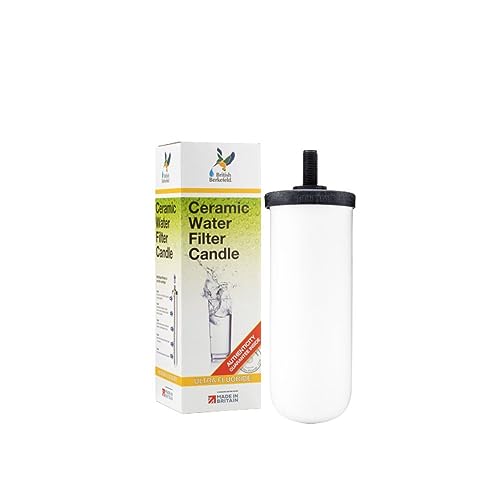 British Berkefeld | Ultra Fluoride Ceramic Drinking Water Filter Cartridge | Replacement Candle for Gravity Filters | Reduces Fluoride, Chlorine and More | W9120133 | (1 Pack)