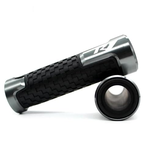 Poignées moto pour Yamaha YZF R1 guidon 22mm antidérapantes couleur titane