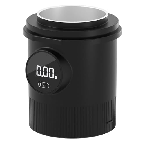 Taza dosificadora de café con báscula, acero inoxidable, báscula recargable para expreso, precisión de 0,05 g, peso máximo 500 g, para portafiltros de 58 mm