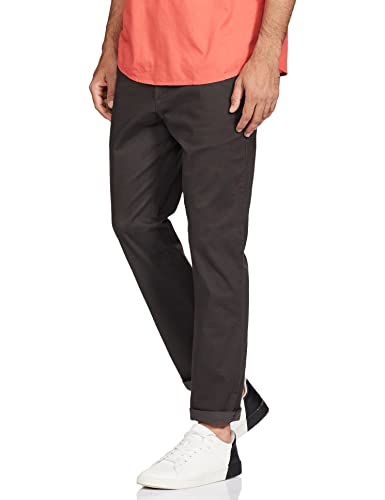 Image of Marks & Spencer Mens Solid Mid Rise Slim Fit Chinos