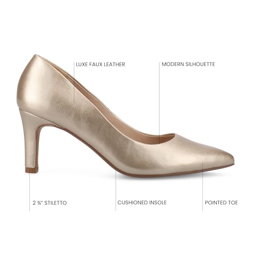 Journee Collection Womens Scylee Stiletto Heel Dress Pumps Cushioned Slip On Pointed Closed Toe Fashion Shoe3