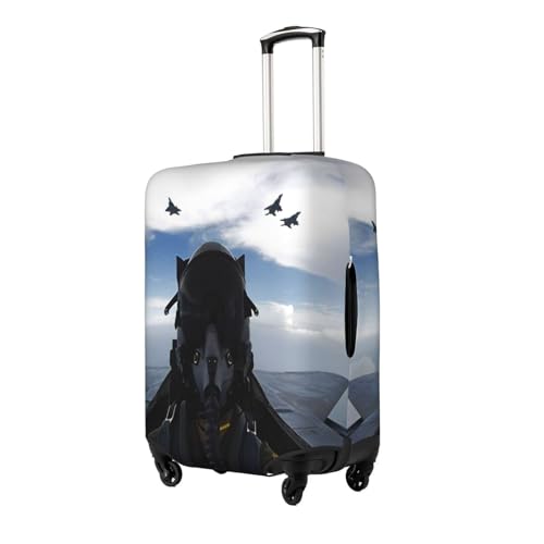 Awesome Fighter Pilot Luggage Cover for Suitcase, Suitcase Cover Protector Fit 22-24 Inch Luggage Travel Accessories, M2