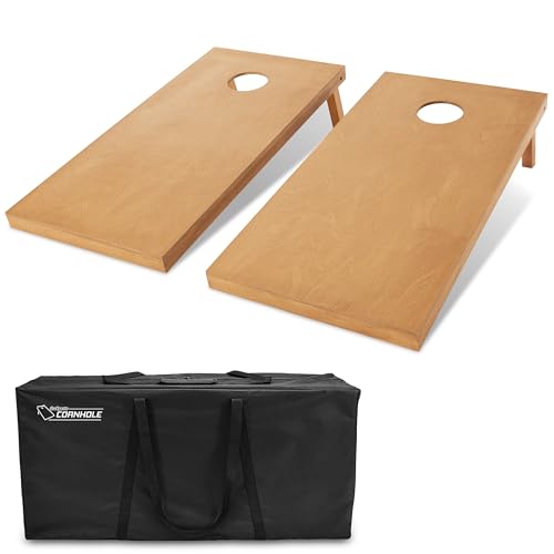 GoSports Regulation Size Wooden Cornhole Set with...