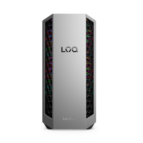 Lenovo LOQ Tower Gaming Desktop-PC | NVIDIA GeForce RTX 5060 8GB | AMD Ryzen 7-8745HX | 32RAM | 1TB | Win11 | 26L | Luna Grau-Eclipse Black | 3 Monate GamePass