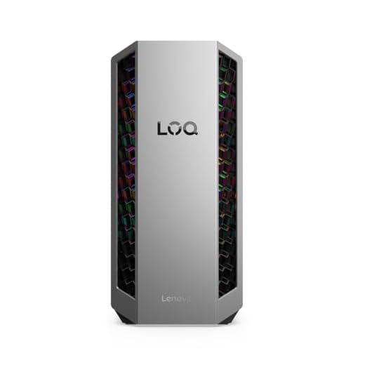 Lenovo LOQ Tower Gaming Desktop-PC | NVIDIA GeForce RTX 5060 8GB | AMD Ryzen 7-8745HX | 32RAM | 1TB | Win11 | 26L | Luna Grau-Eclipse Black | 3 Monate GamePass