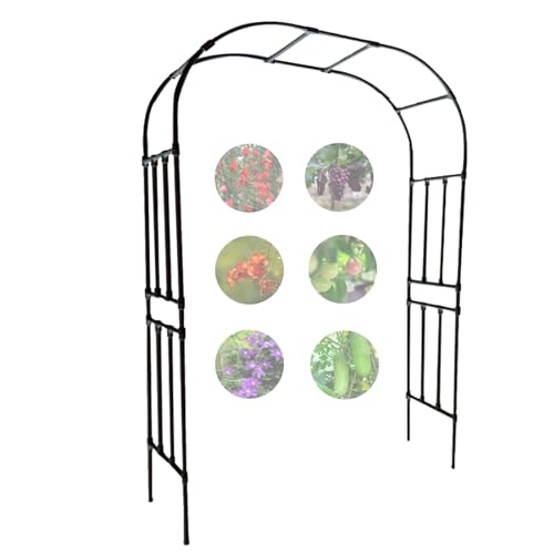 Arche de jardin en métal antirouille structure durable noire - 2