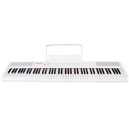 Artesia Performer Piano de bureau Blanc + support pour clavier - Les Beatles, Paul McCartney, John Lennon, RIngo Starr, George Harrison Artesia Performer Piano de bureau Blanc + support pour clavier – Image 3