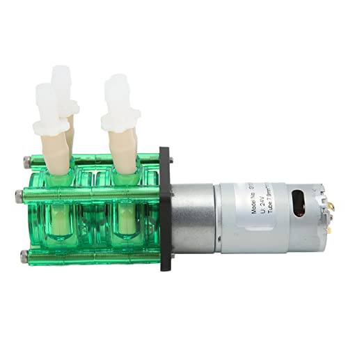 Peristaltic Metering Pumps Dual Head High Flow Corrosion Resistant Peristaltic Pump Liquid Dosing Pump with BPT Tube for Lab Analytical Liquid Transmission Liquid Sampling Analysis 700ml(DC24V 600mA)